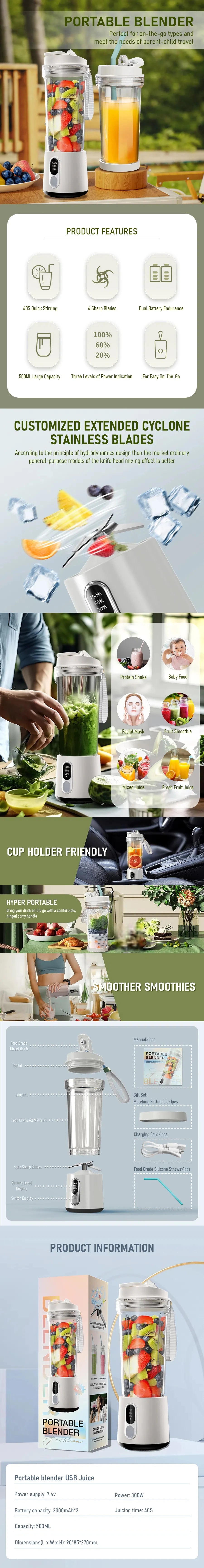 FreshBlend Pro 300 Portable Blender
