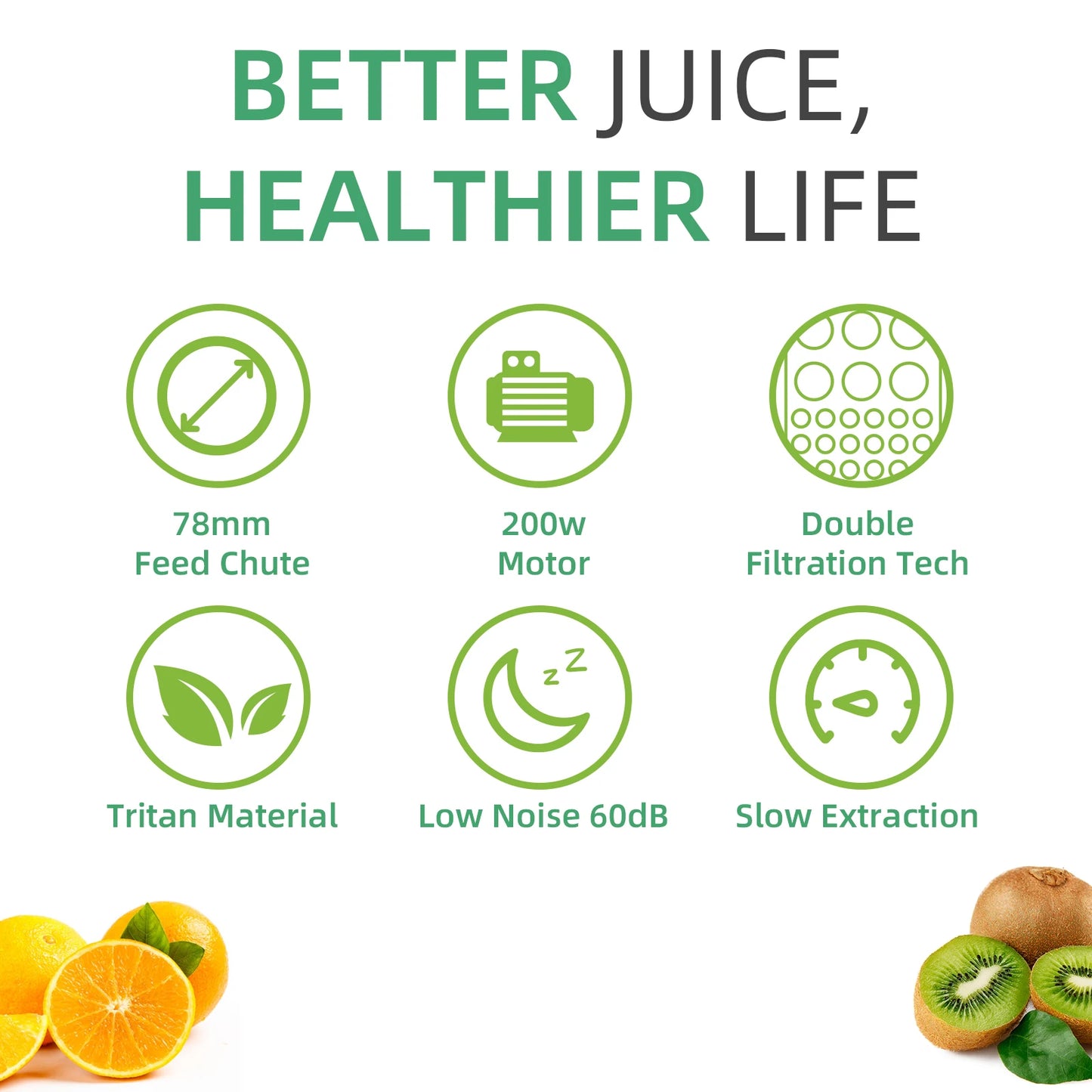 BioMix Cold Press Juicer 200W